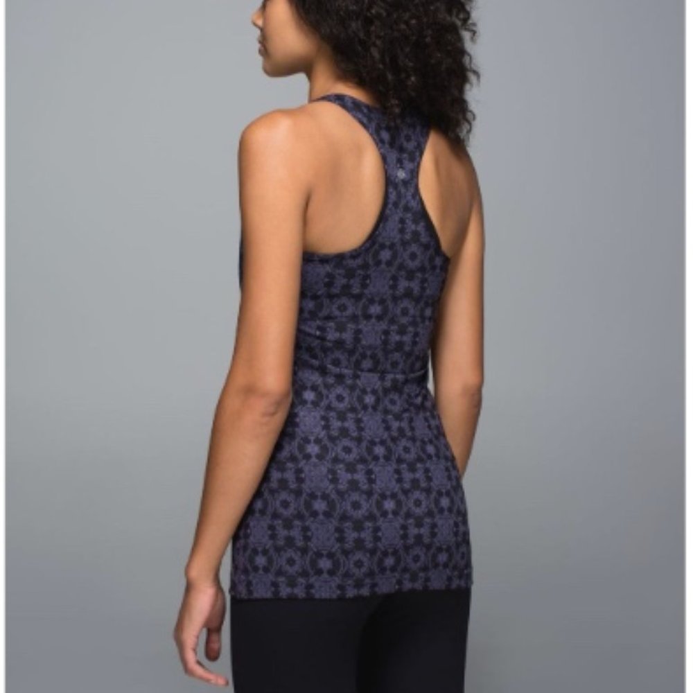 lululemon athletica Purple and Black Patterned Racerback Tank Top - Picture 4 of 7